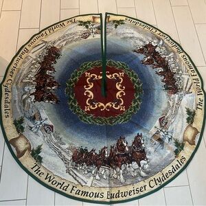 BUDWEISER CHRISTMAS TREE SKIRT - 54” ACROSS